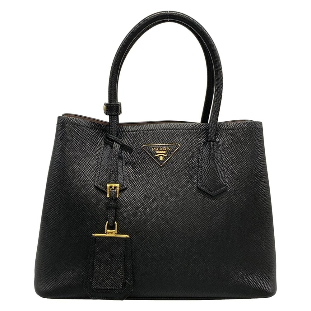 Prada Double Small Bag Black Saffiano #304253P14B